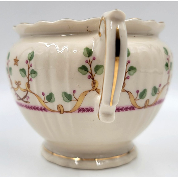 Syracuse Federal Shape Pendleton Sugar Bowl Gold Trim 1949 - 1966 - No Lid - Picture 4 of 8